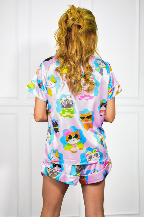 Aristocats - Pijama de Gatos Short y Camisa