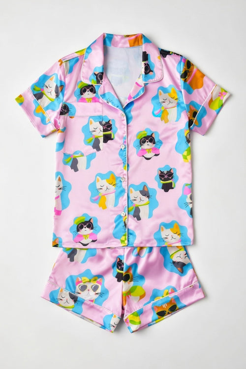 Aristocats - Pijama de Gatos Short y Camisa